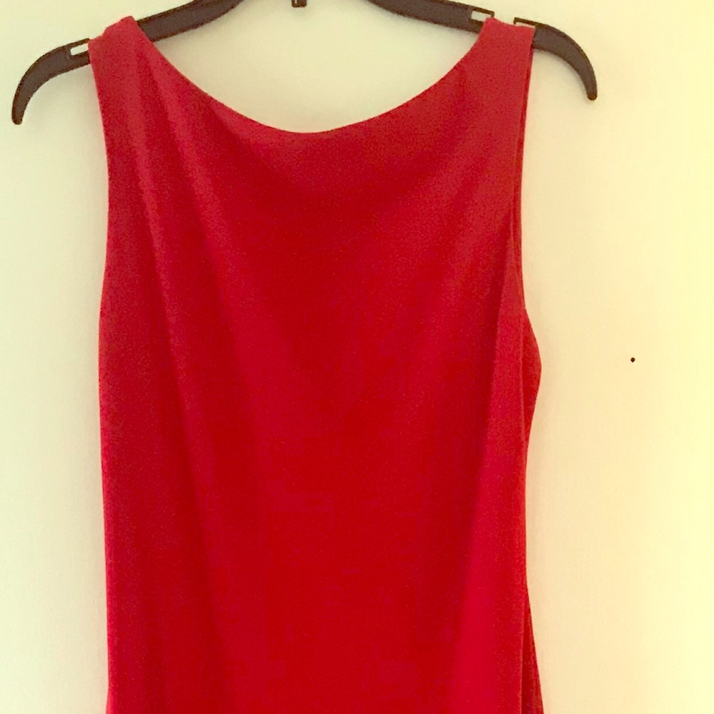 Formal fitted/mermaid Red Dress with Open low back